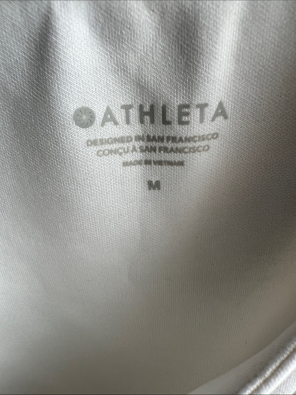 Athleta Cream Sleeveless Sandwash sweatshirt - Picture 2 of 3